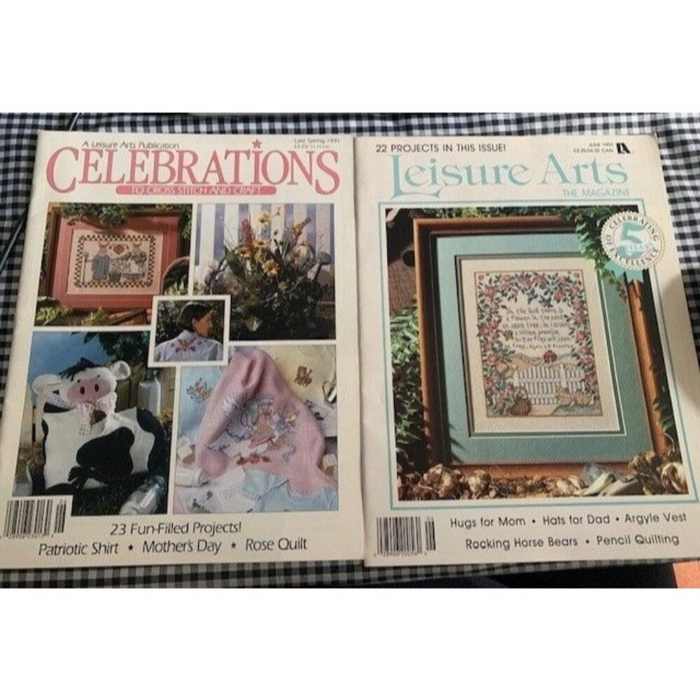 Leisure Arts 45 Cross Stitch Project Magazine Late Spring & June 1991